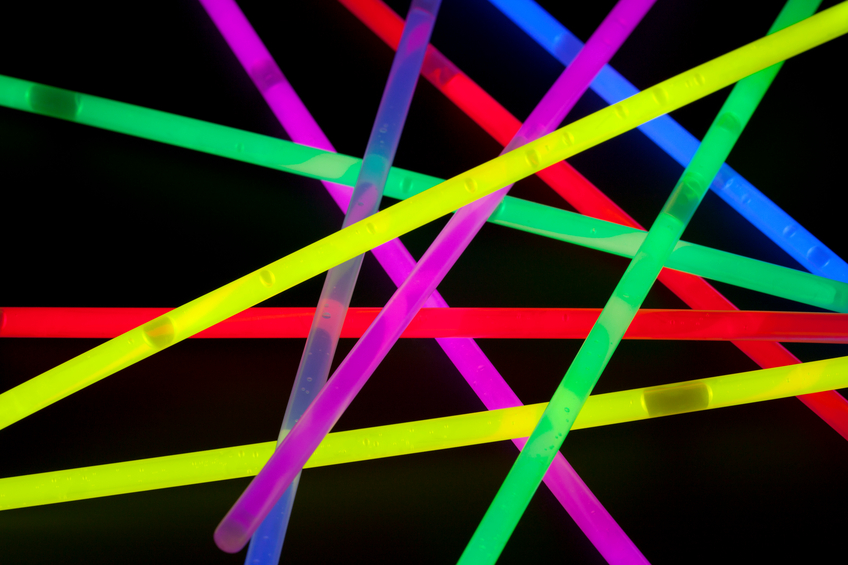 Close-up of multicolor glow sticks