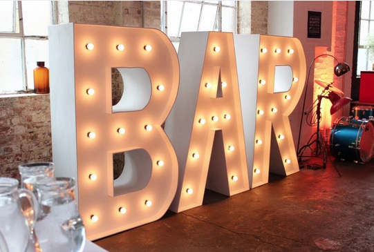 Light Up Giant Word - Bar