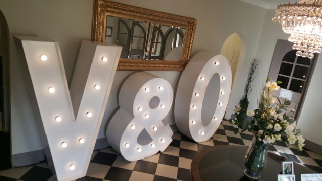 Light up initials for an event