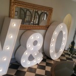 Light up initials for an event