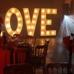 Light Up Letters at a Wedding Reception