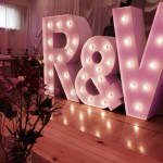 Light up initials at an event