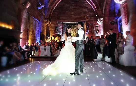 LED Dance Floor at a Wedding